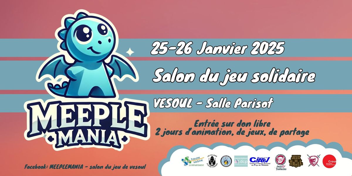 MEEPLEMANIA - Salon du jeu de Vesoul au b\u00e9n\u00e9fice de l'ADCP