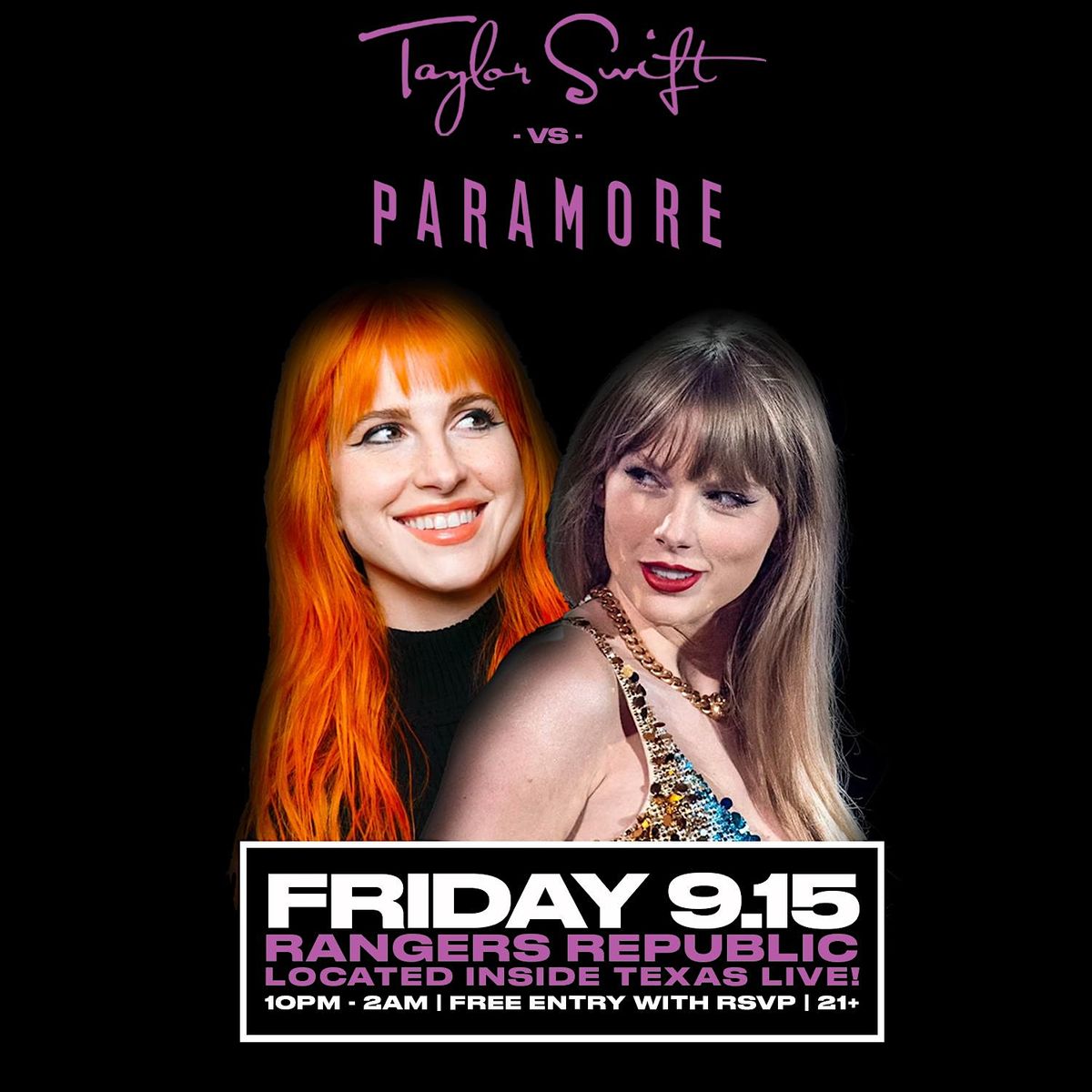 Taylor vs Hayley (A Taylor Swift and Paramore Themed Party), Rangers ...