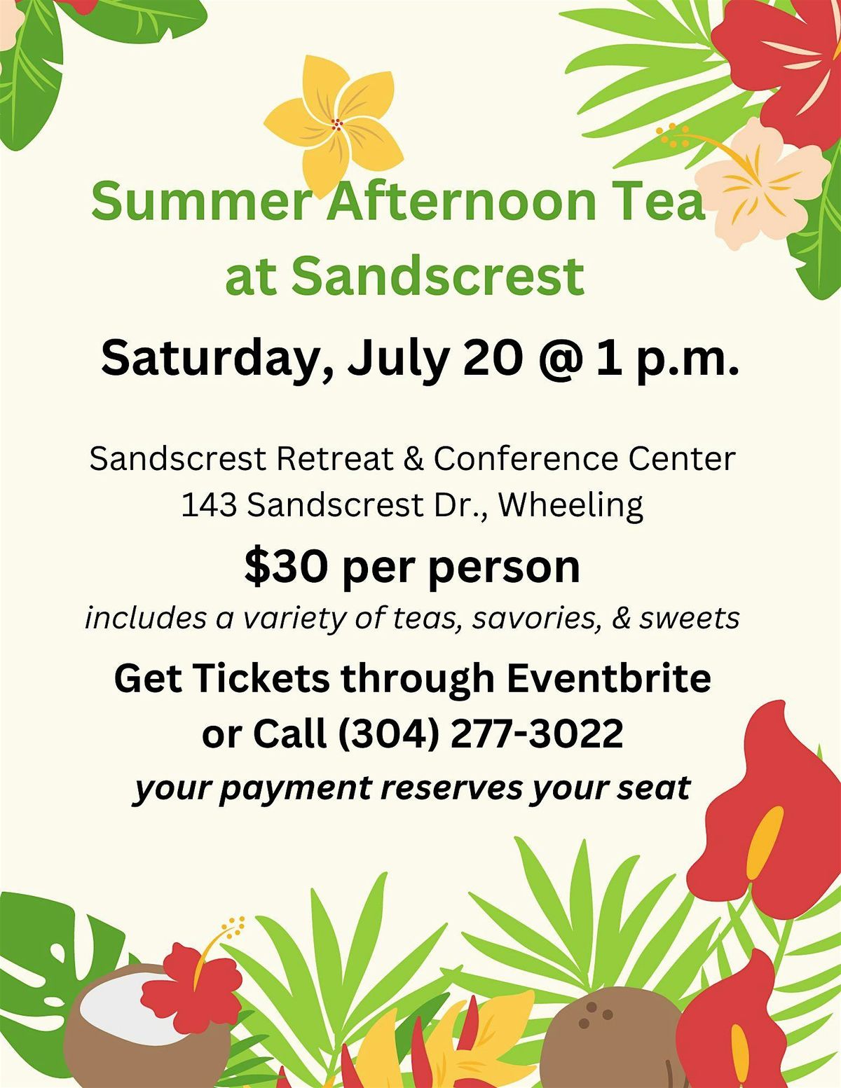Summer Afternoon Tea at Sandscrest
