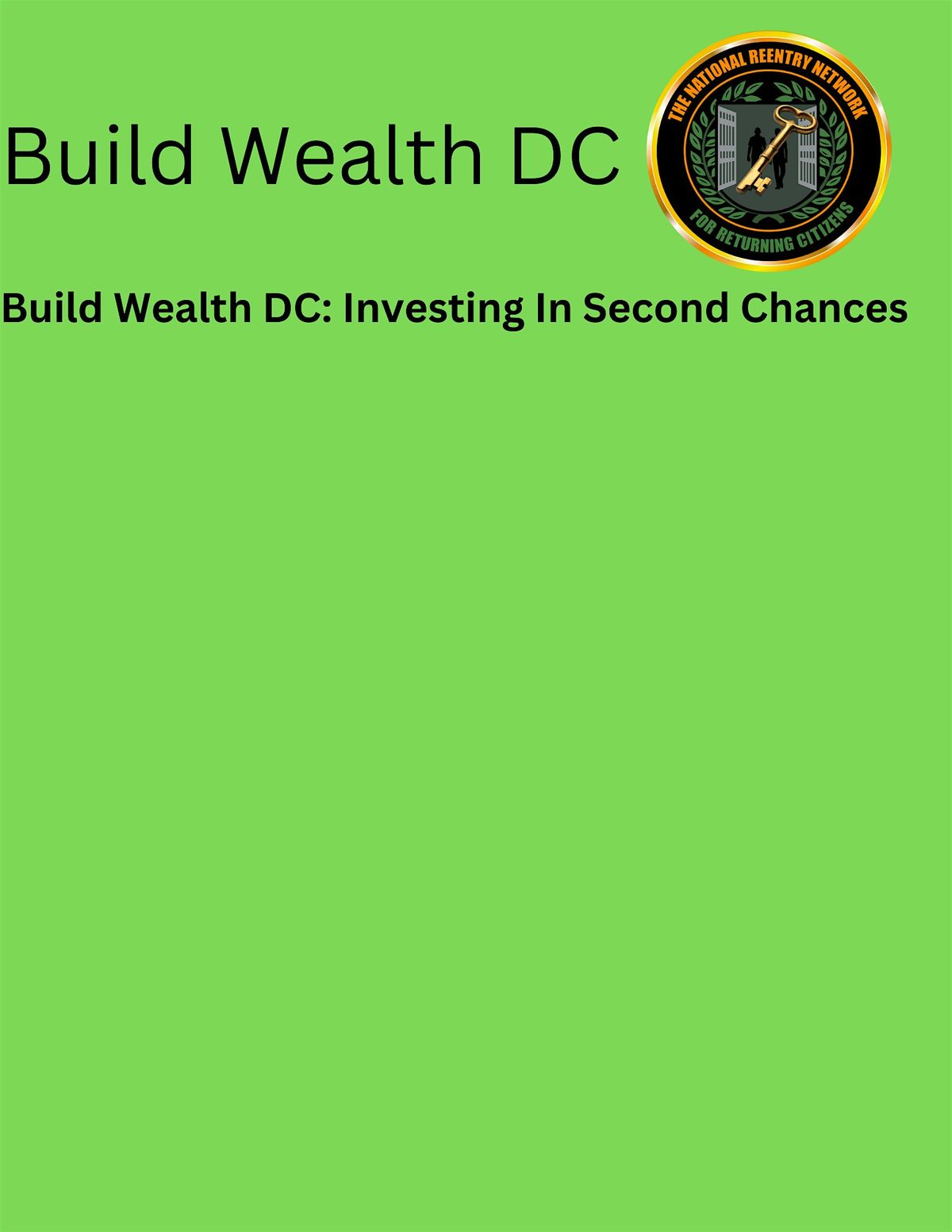 Build Wealth DC Interest Meeting