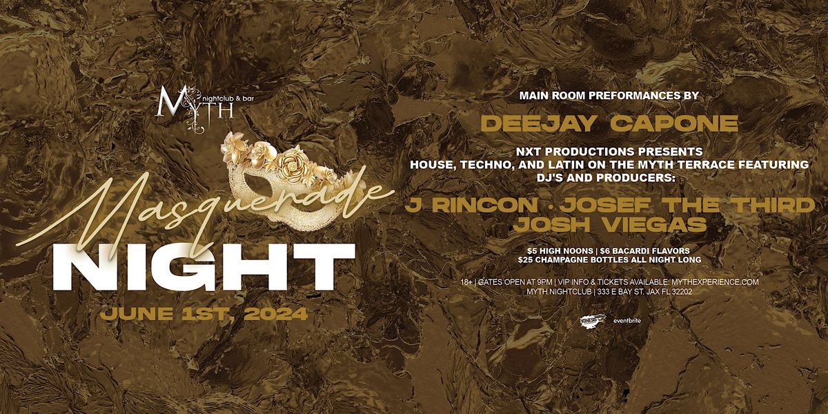 Masquerade Night at Myth Nightclub feat. DEEJAY CAPONE | 6.1.24