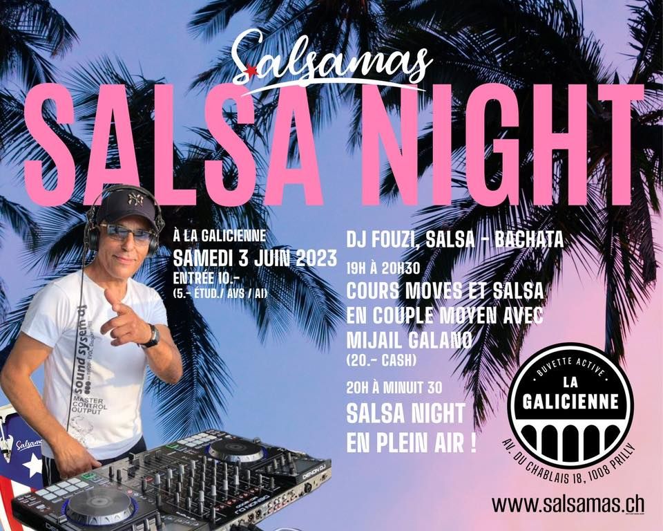 Salsanight sous les \u00e9toiles Galicienne Salsamas- cours moves & salsa couple moyen Mijail Galano 