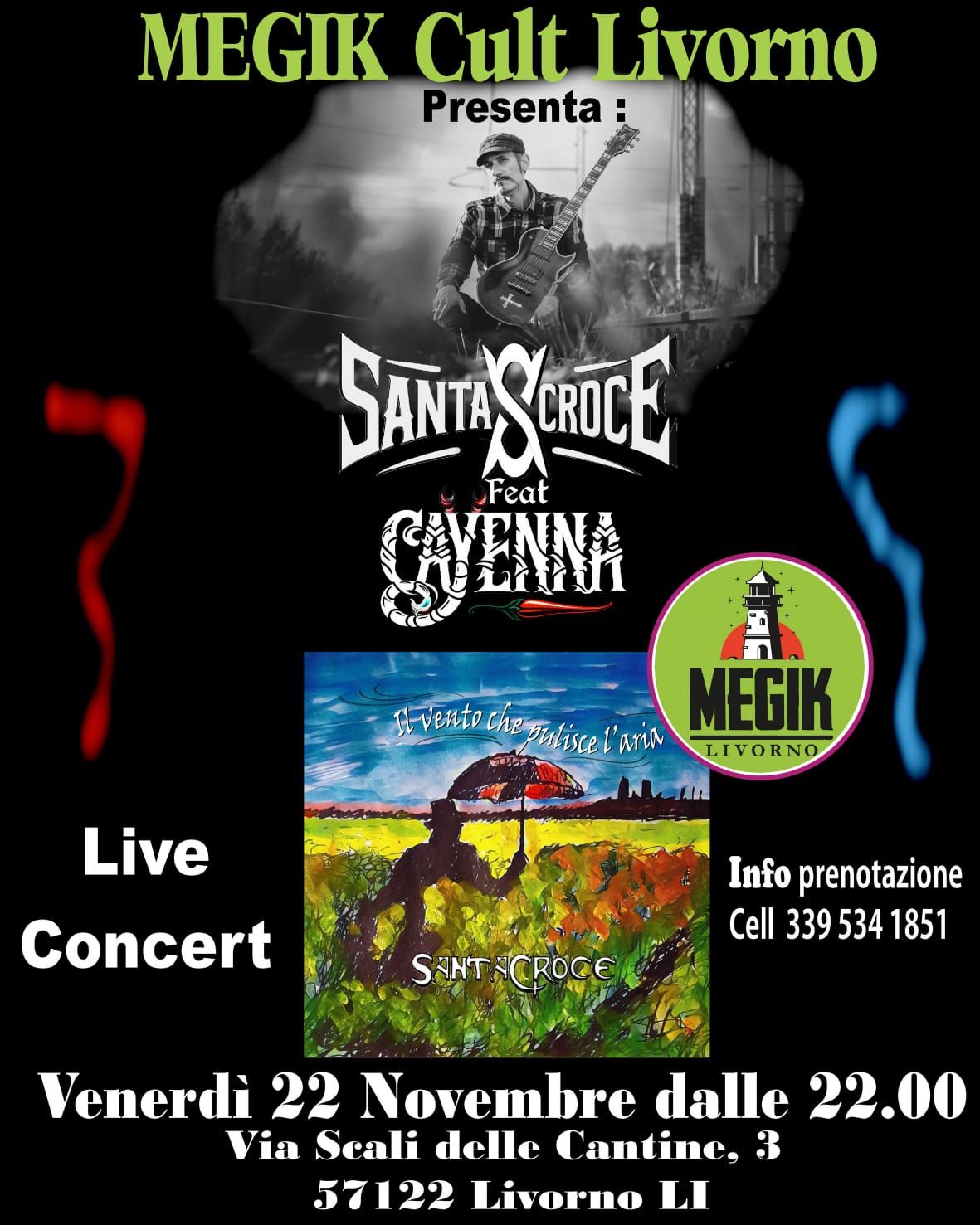 Santacroce feat Cayenna in concerto al Megik Cult