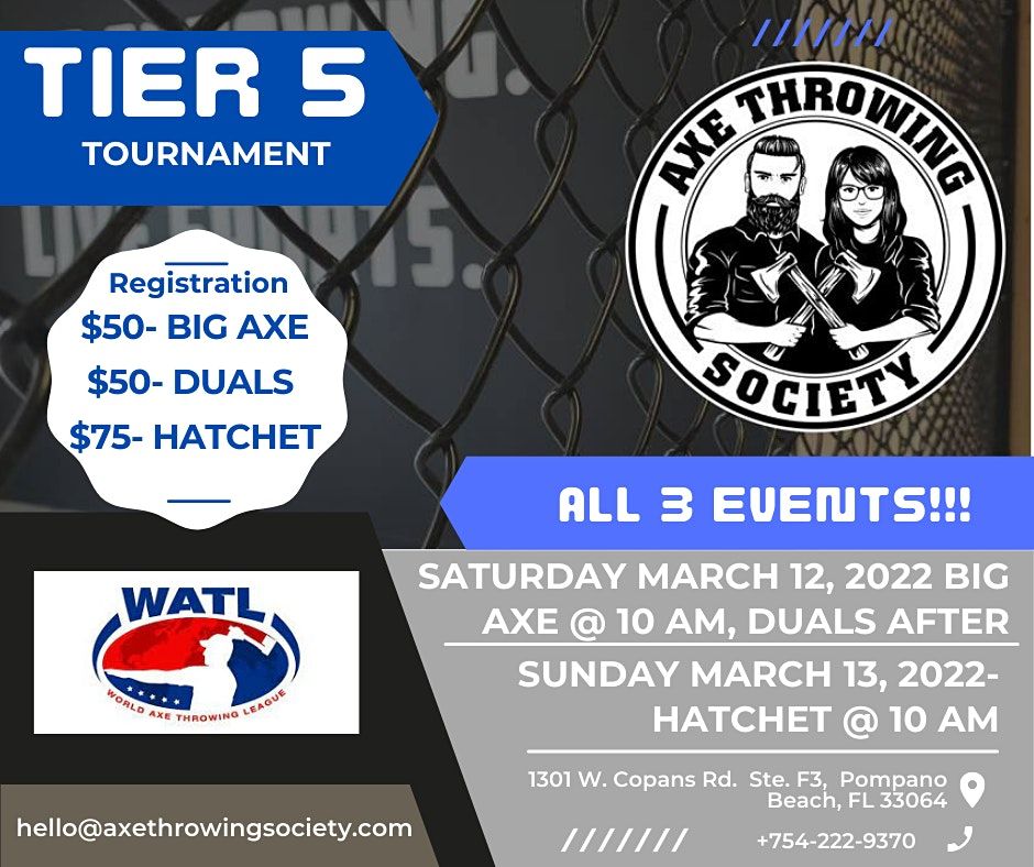 Axe Throwing Society WATL Tier 5 Tournament