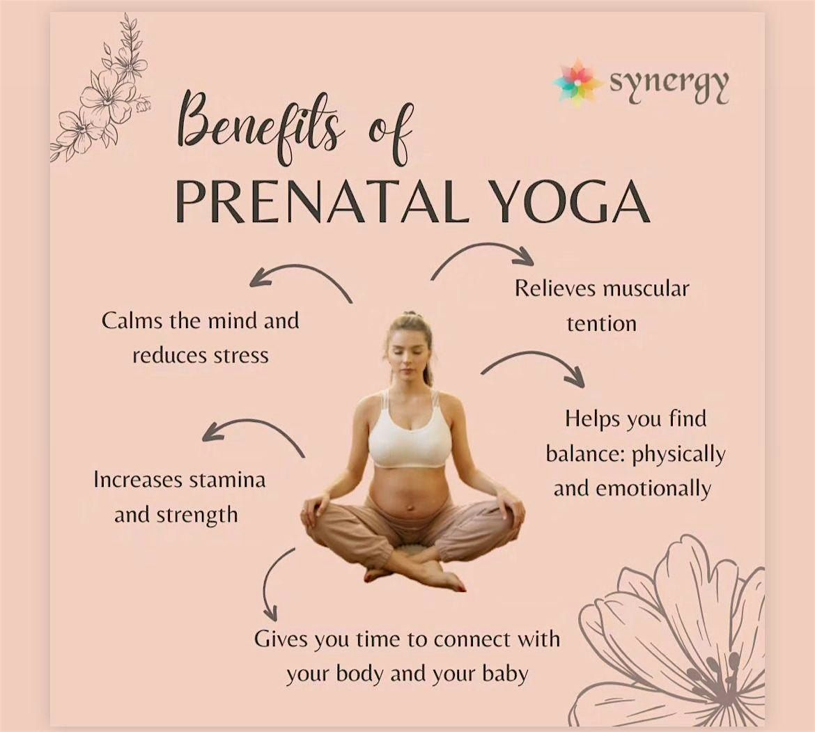 Pre-Natal Yoga every  Wednesday at 8:00am at Synergy Yoga Center