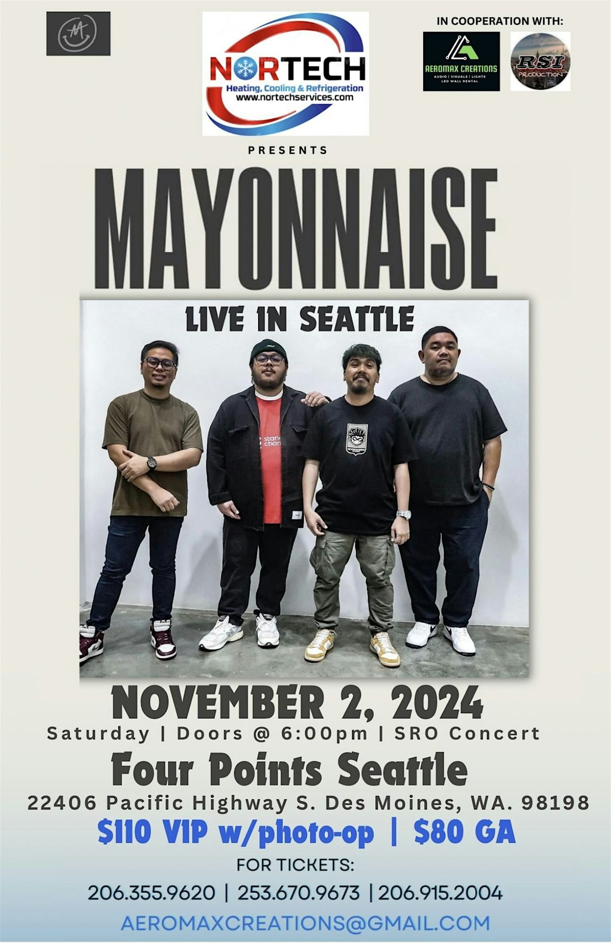 Mayonnaise Live in Seattle US Concert Tour