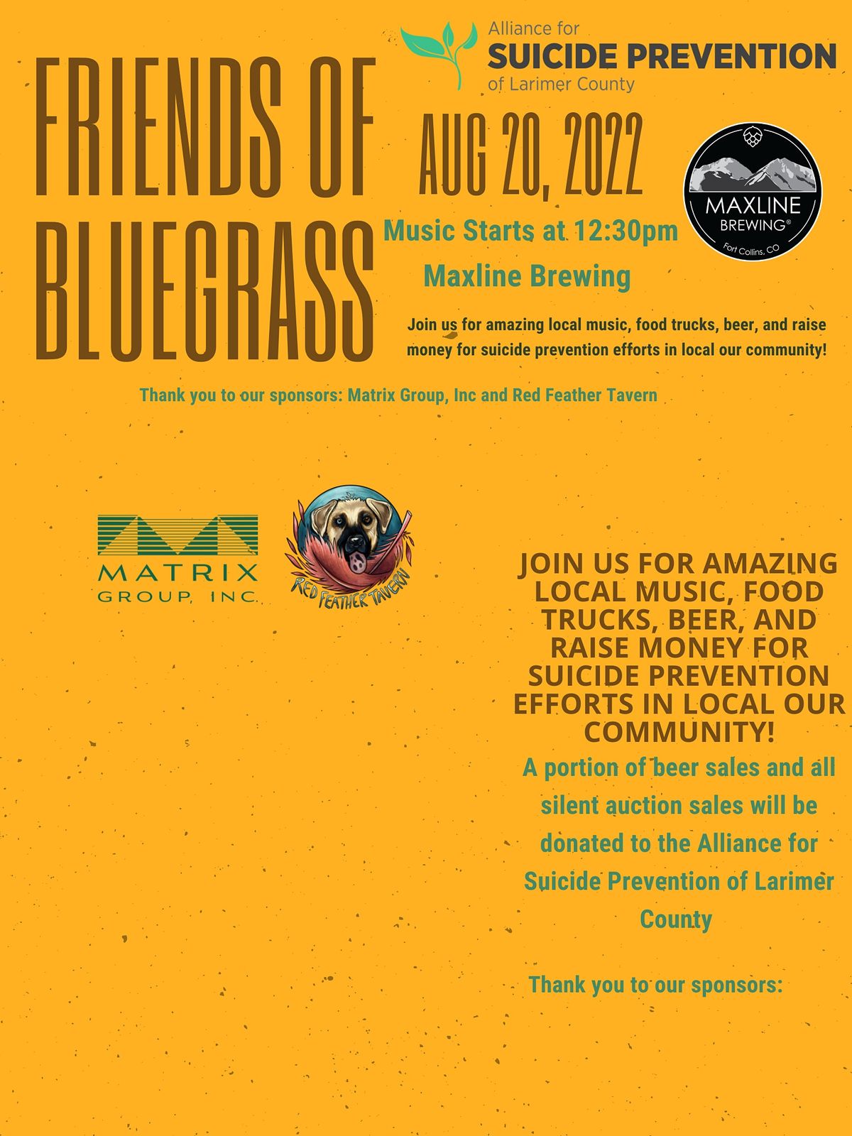 Friends of Bluegrass- Music Festival for Suicide Prevention