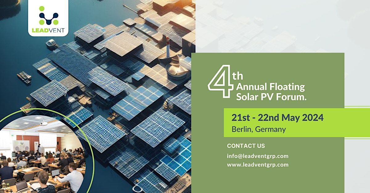 4th Annual Floating Solar PV Forum