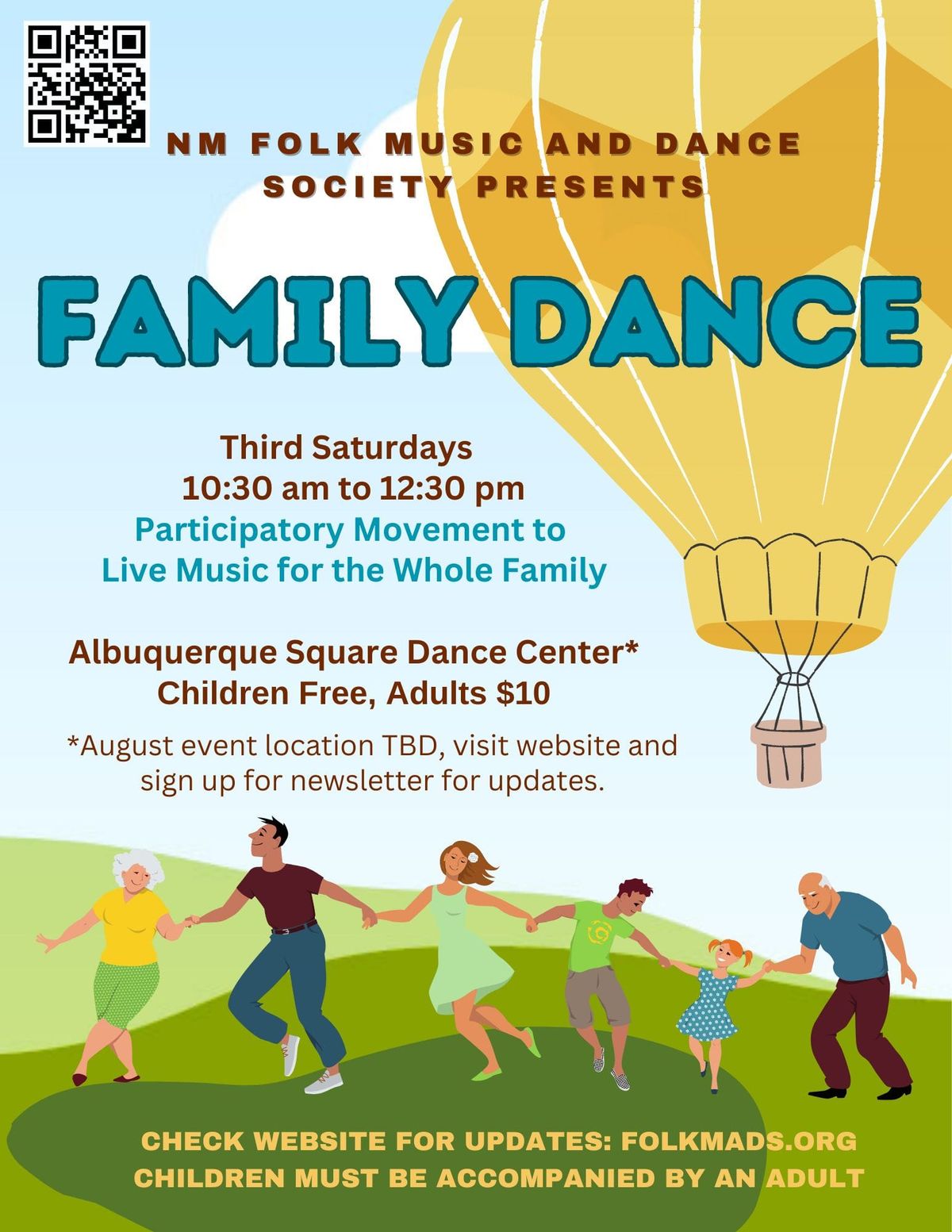 July 20th: Third Saturday Family Dance