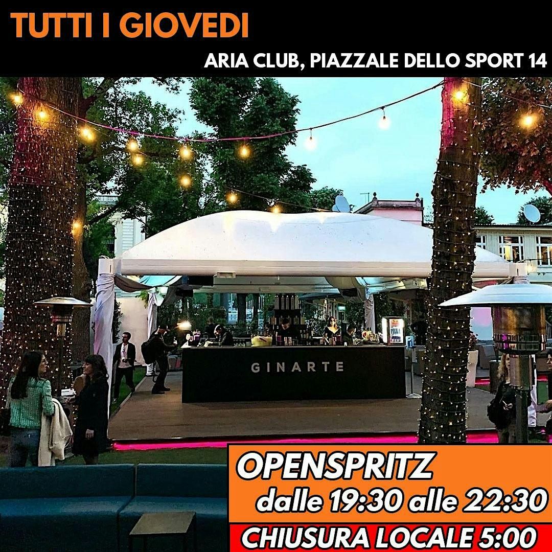 Aria Club Milano Giovedi 2 Maggio 2024 Summer AfterWork OpenSpritz