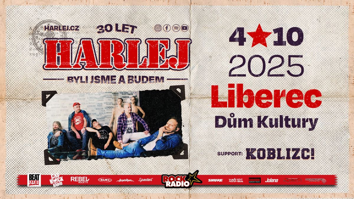 Harlej - Liberec - D\u016fm kultury - Byli jsme a budem tour 30 let