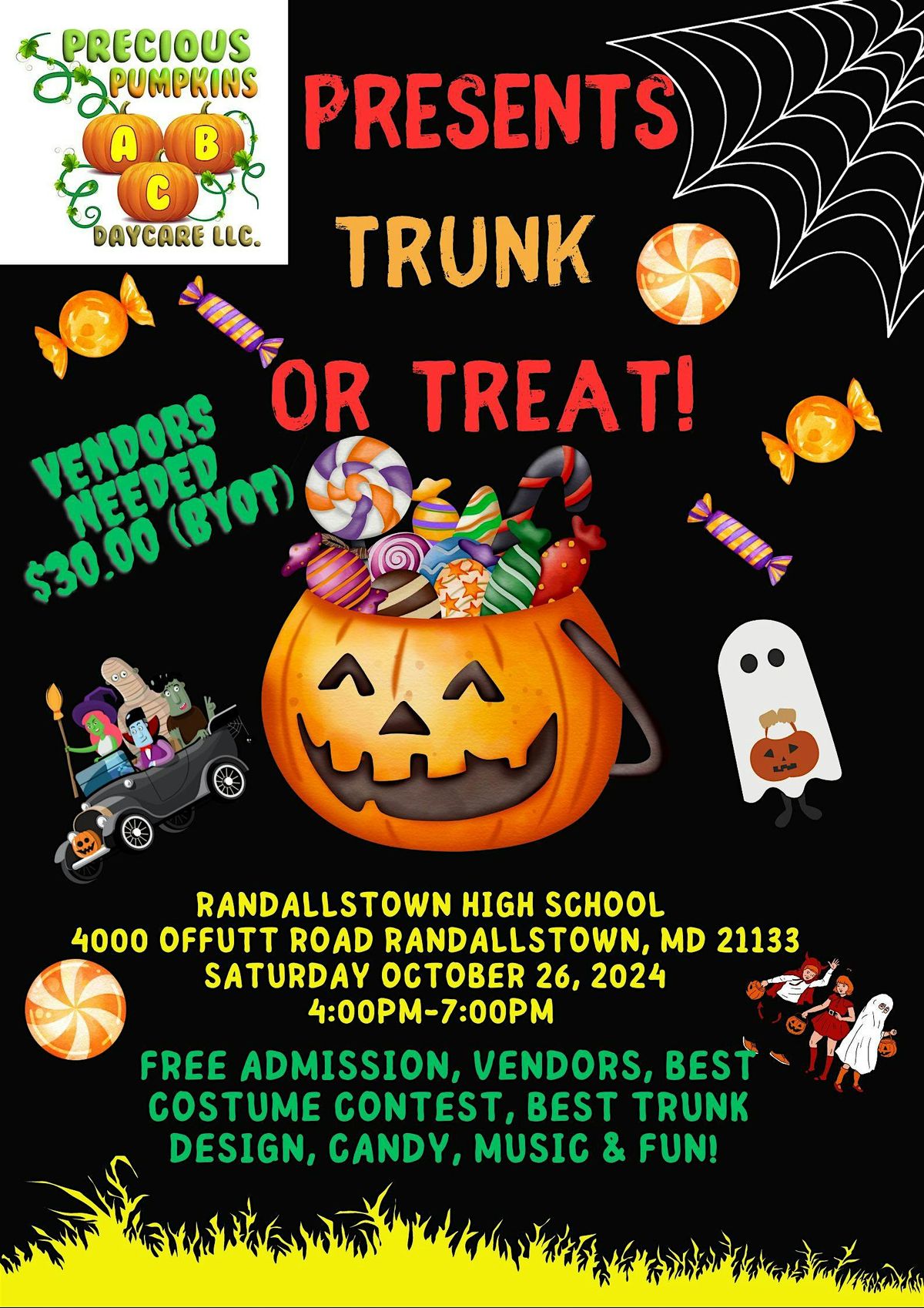 Precious Pumpkins Daycare 2nd Annual Trunk or Treat