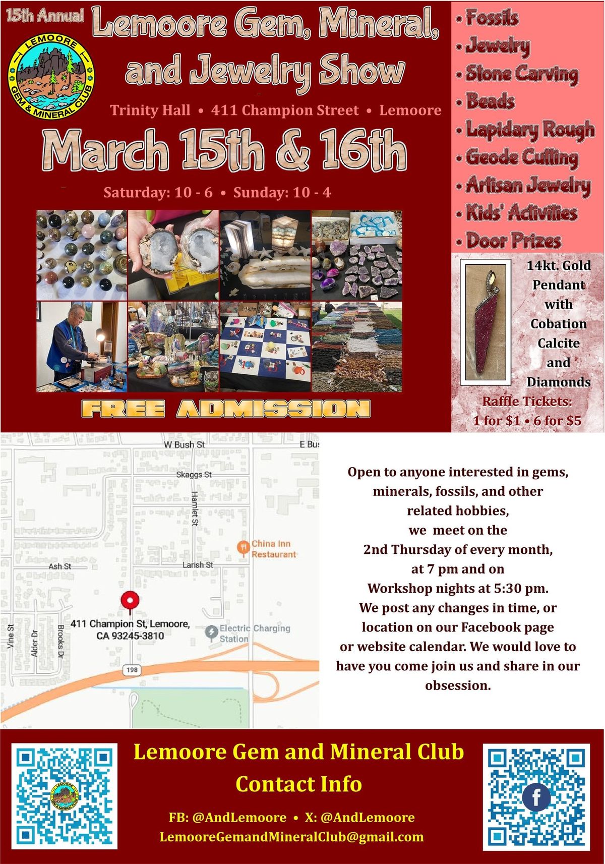 15th Annual Lemoore Gem, Mineral, and Jewelry Show