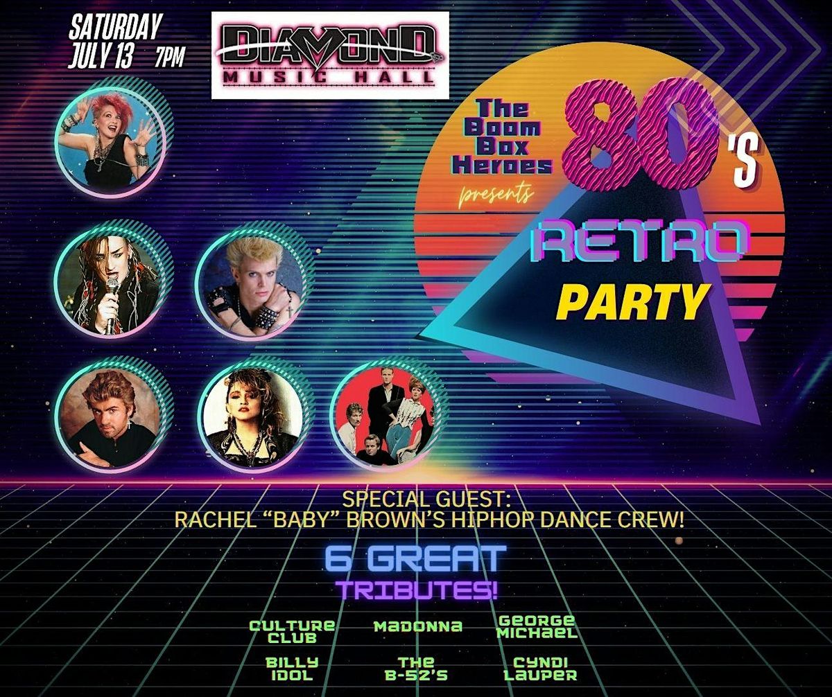 80s retro party with live musical tributes