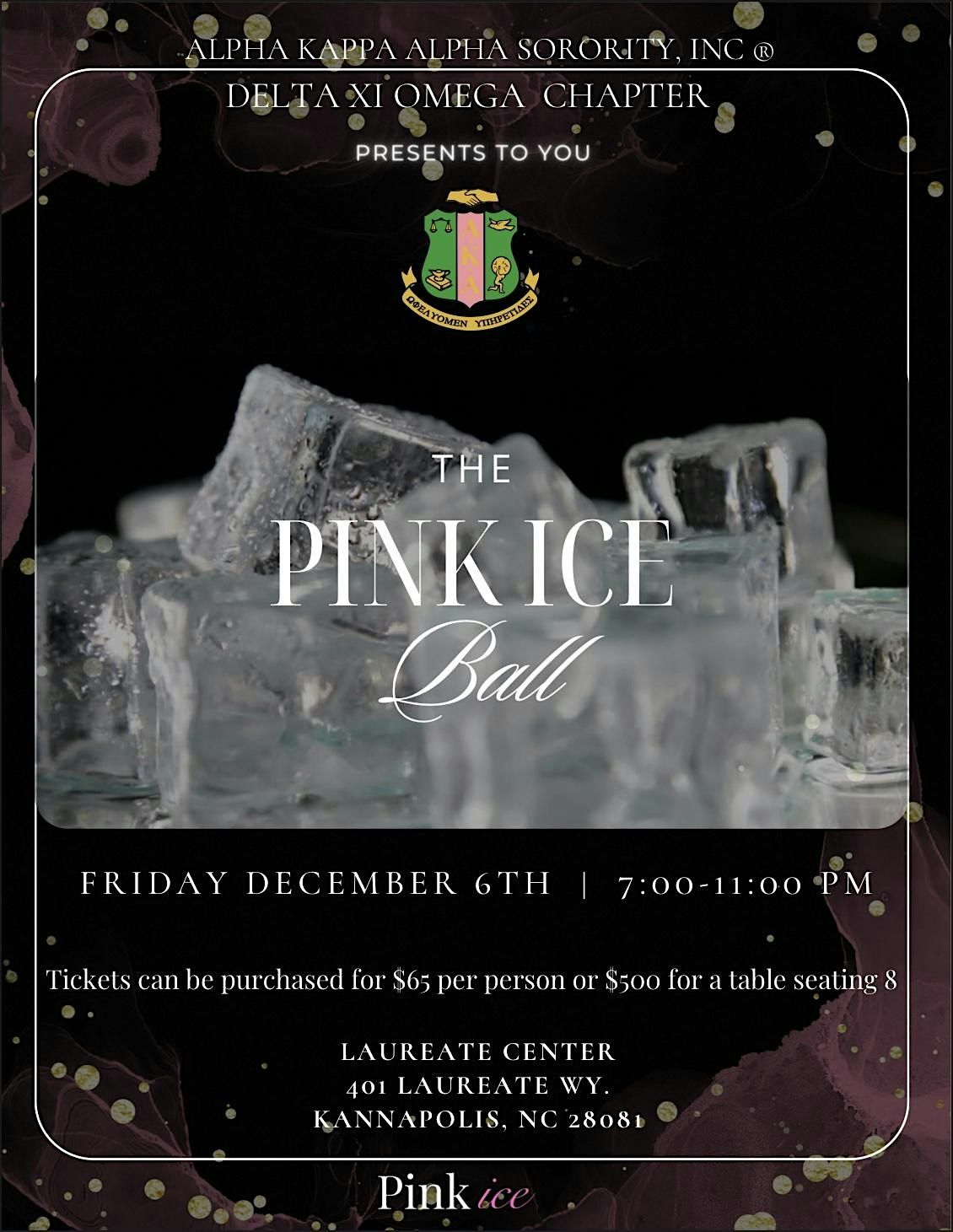 Alpha Kappa Alpha Sorority,Inc. Delta Xi Omega Chapter\u2019s Pink Ice Gala