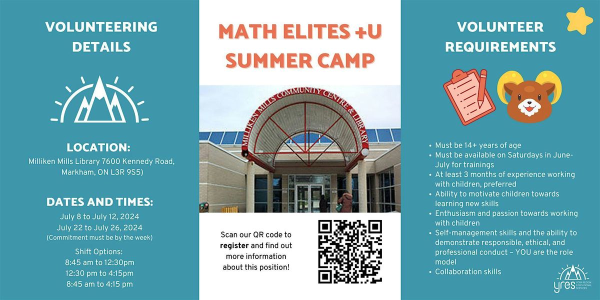 Math Elites +U Summer Camp Volunteer