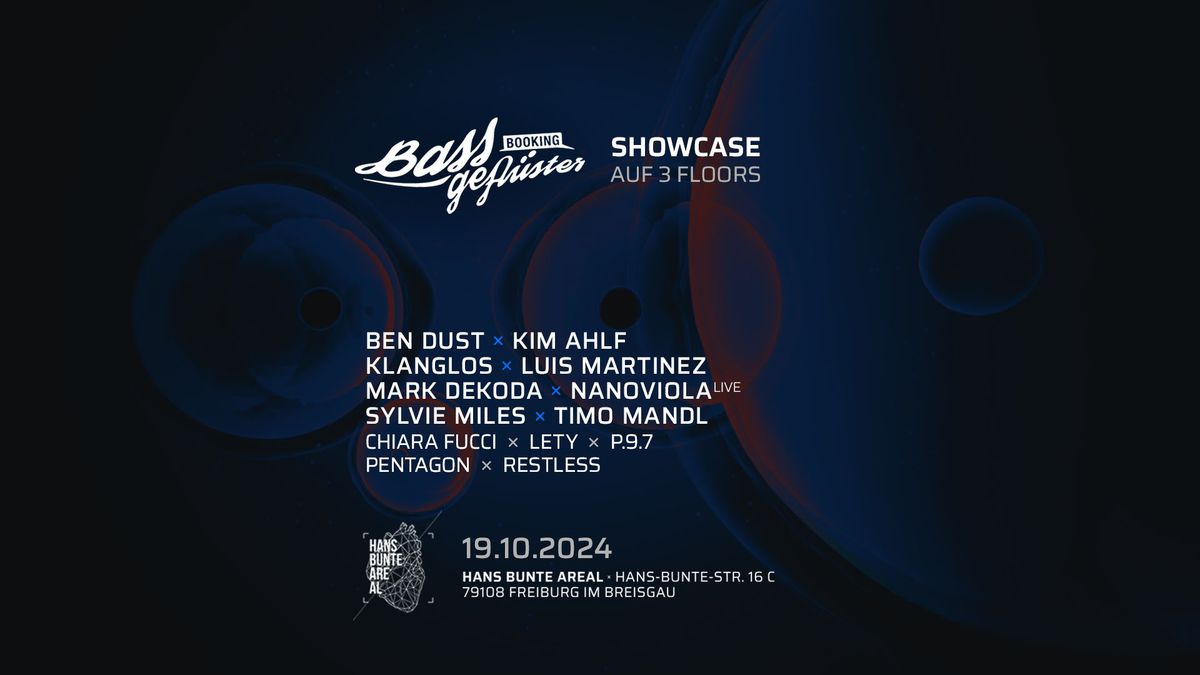 BASSGEFL\u00dcSTER SHOWCASE W\/ BEN DUST, KLANGLOS, MARK DEKODA, TIMO MANDL AND MORE