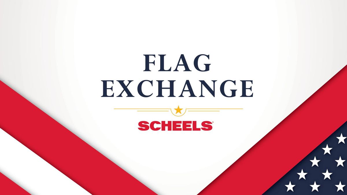 IOWA CITY SCHEELS - Flag Exchange with American Legion of Iowa 