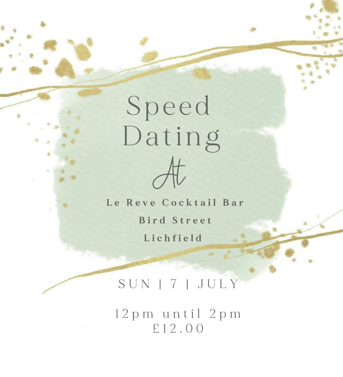 Speed Dating At Le R\u00eave Lichfield