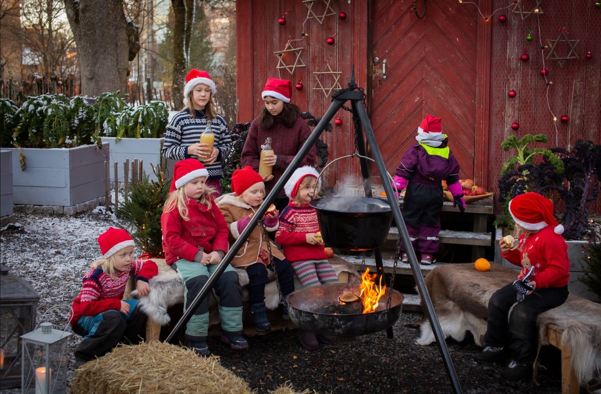 Julegrantenning og juleverksted p\u00e5 Geitmyra