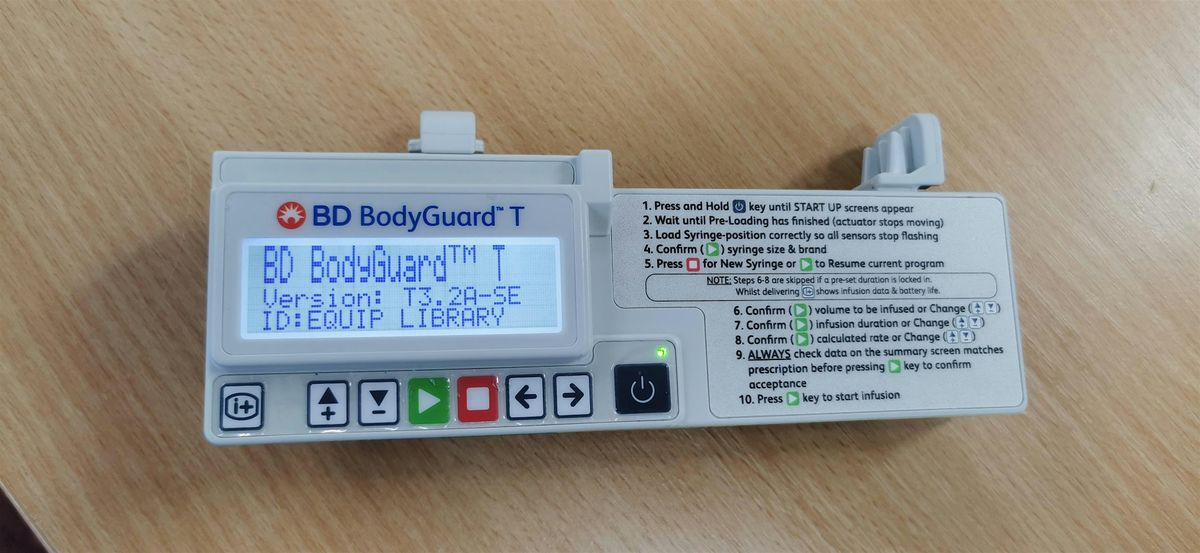 END USER TRAINING - BD Bodyguard T Syringe Driver - City Hospital