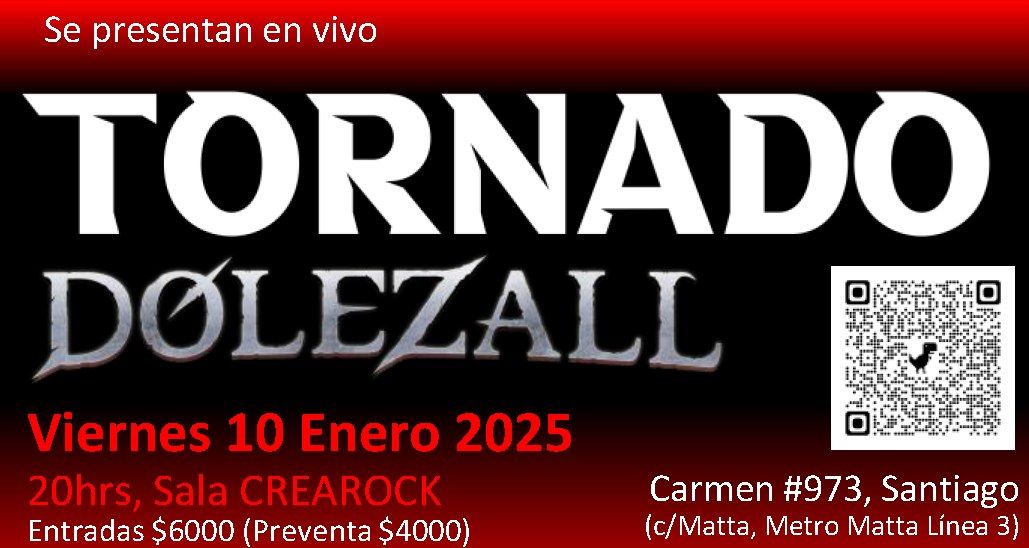 TORNADO + DOLEZALL en vivo Crearock 10ENE