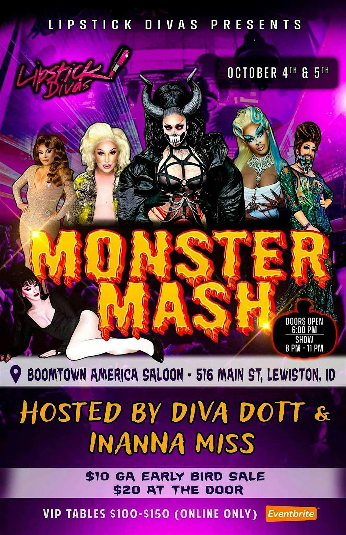 LipstickDivas live in Lewiston\/ Monster Mash\/ Saturday show case