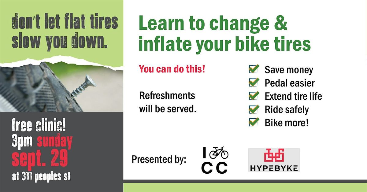 Learn to Change & Inflate Bike Tires - Free Clinic