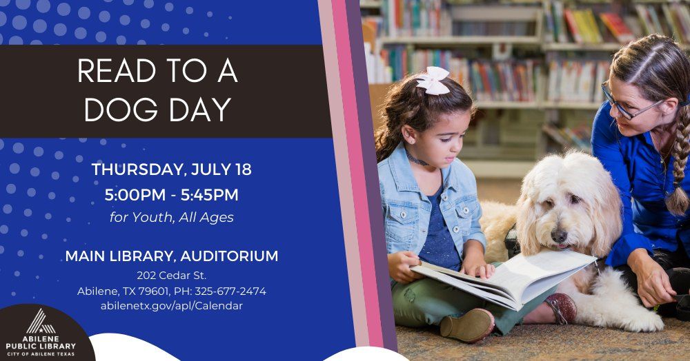 Read to a Dog Day (Main Library)