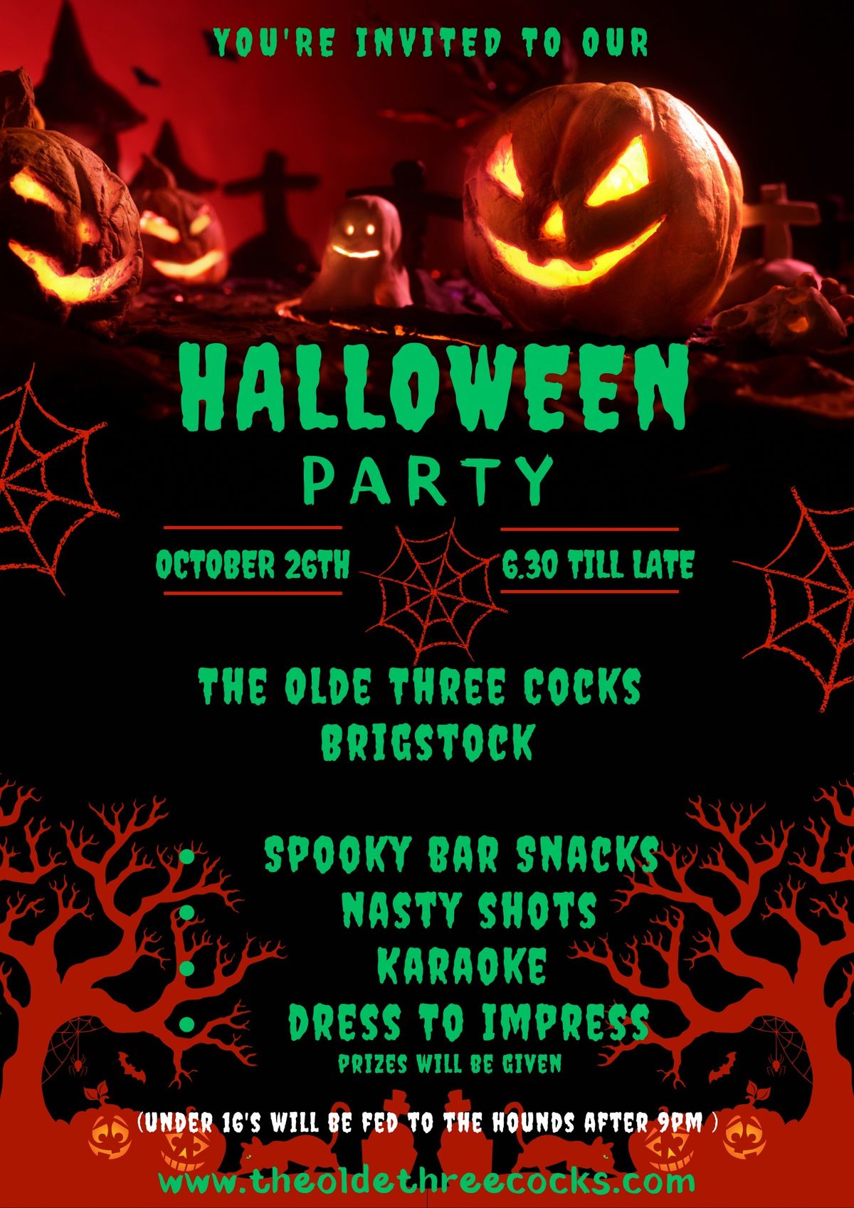 The Olde Three Cocks Halloween Party 