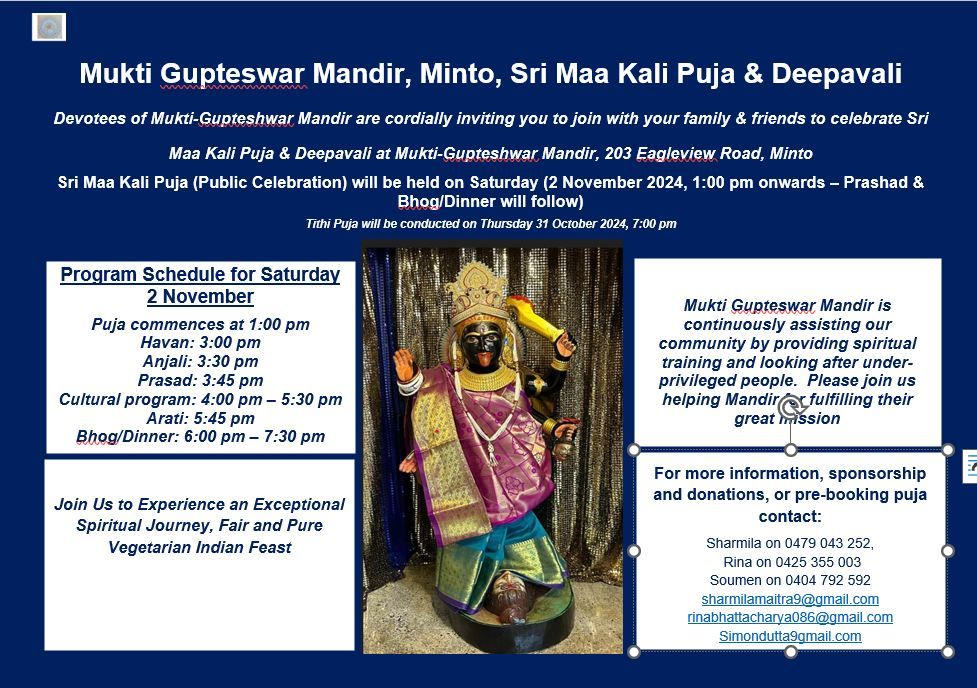 Sri Maa Kali Puja at Mukti Gupteswar Mandir at Minto