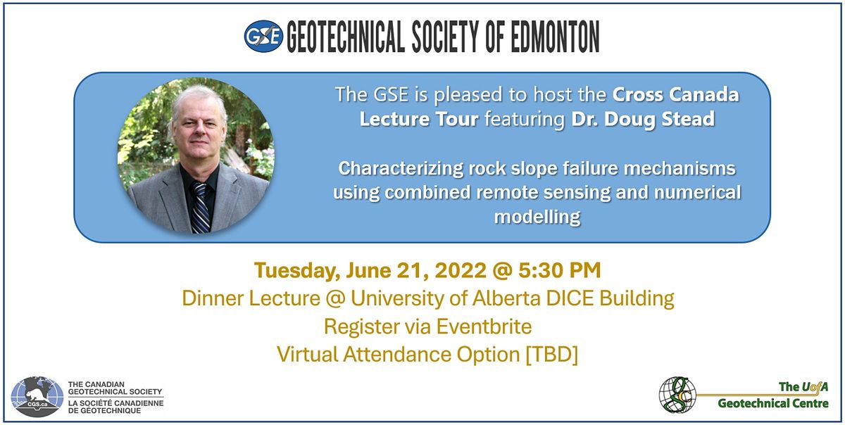 Spring 2022 Cross Canada Lecture Tour - Dr. Doug Stead