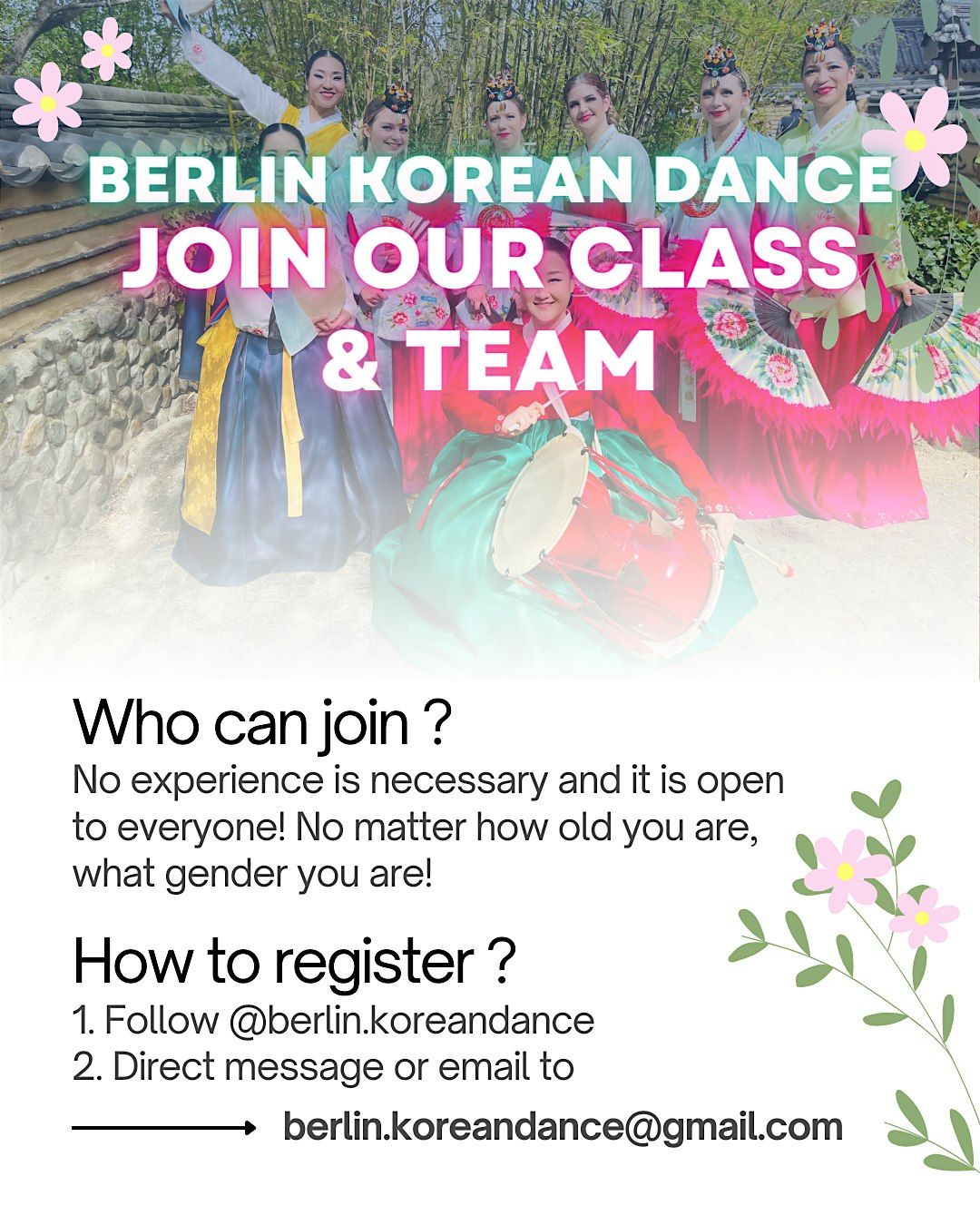 Join our classes & event! - Berlin Korean Dance Project