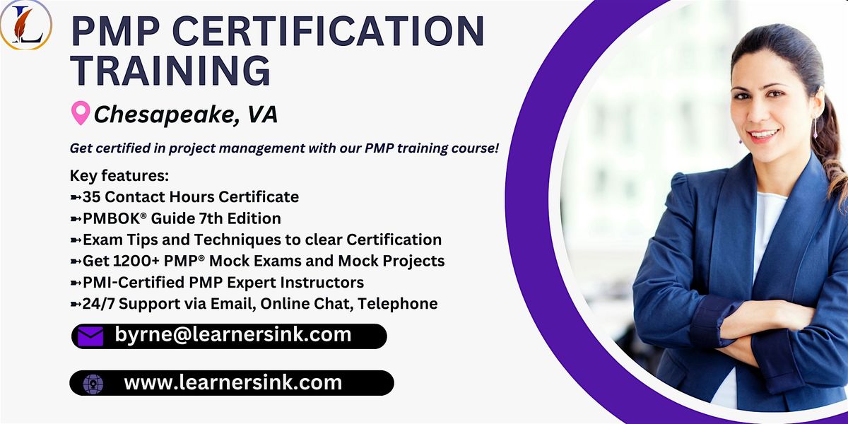 Confirmed PMP exam prep workshop in Chesapeake, VA