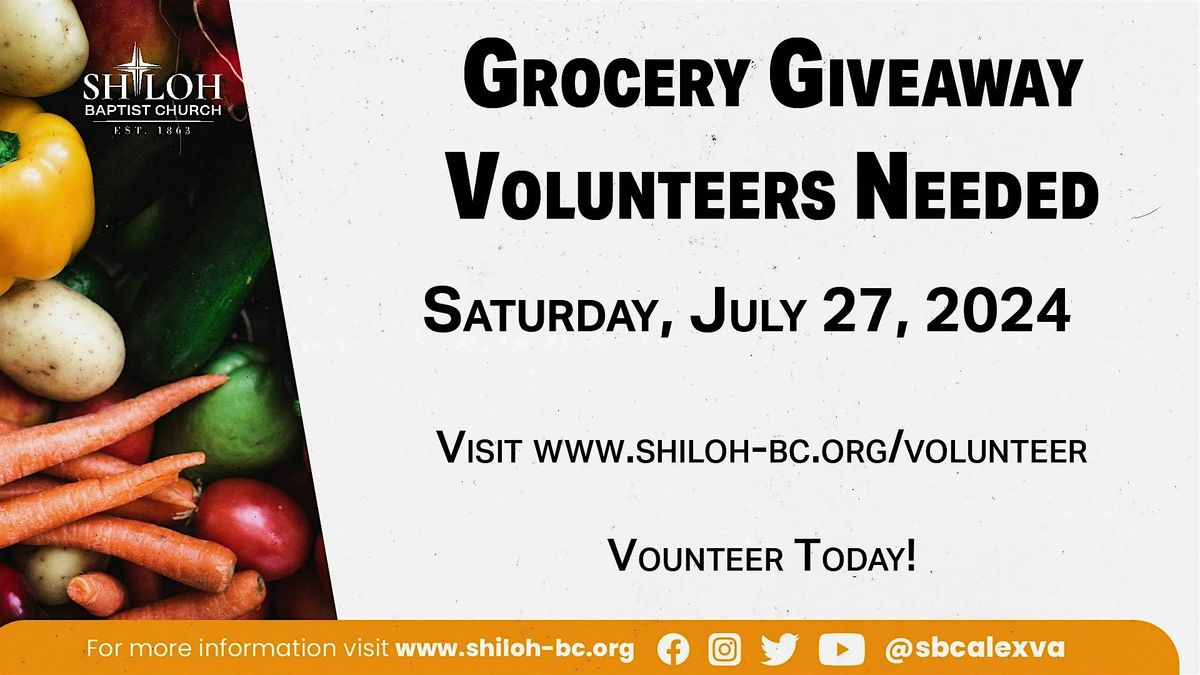 Grocery  Giveaway Volunteers