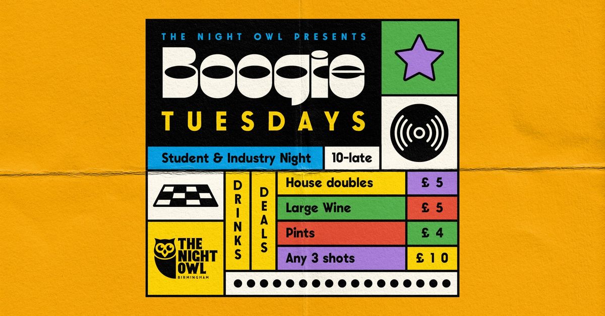 Boogie Tuesdays (Student & Industry Night)