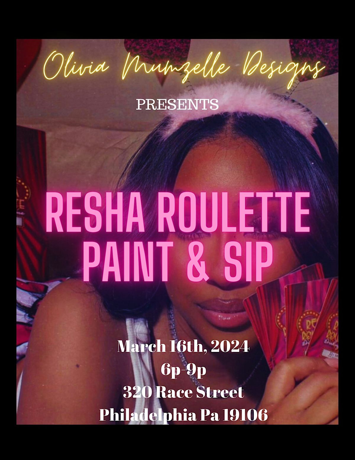 Olivia Mumzelle Designs Presents Resha Roulette Paint & Sip