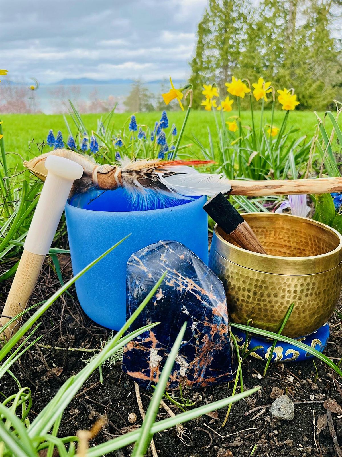 Welcoming Spring Sound Bath, Crescent Moon Yoga, La Conner, 29 March 2024