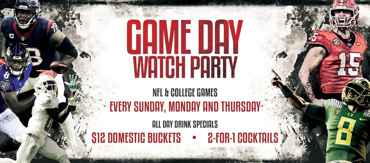 Football Watch Party \u2013 $12 Buckets & 2-4-1 Drinks