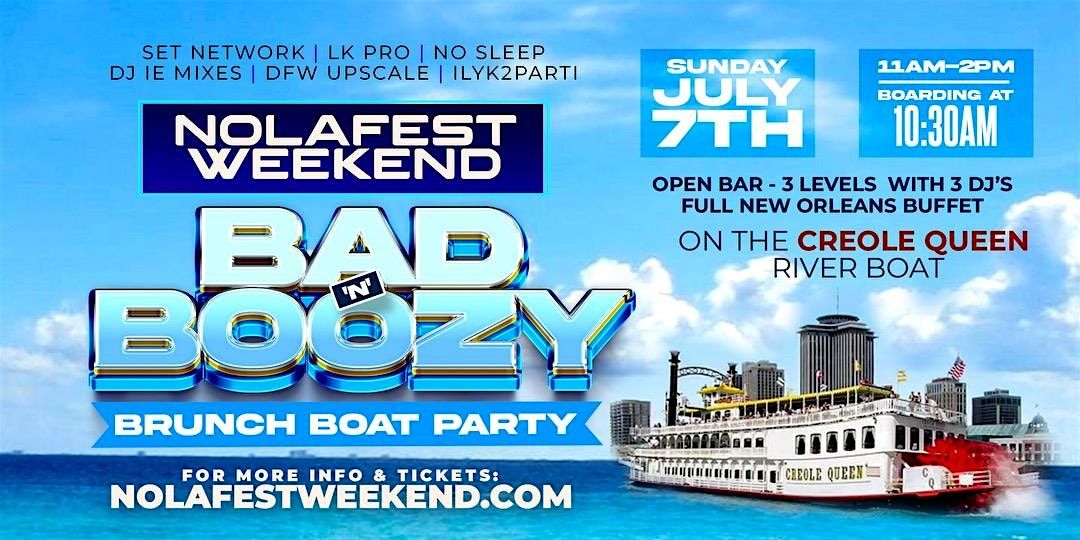 Essence Weekend "Bad N Boozy" Sunday Brunch & Boat Party Open Bar