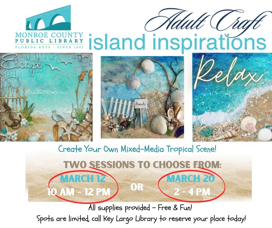 ADULT CRAFT: Island Inspirations - Create Your Own Mixed-Media Tropical Scene