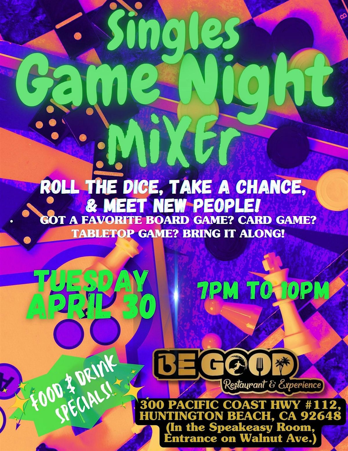 Singles Game Night Mixer (No Ticket Required)