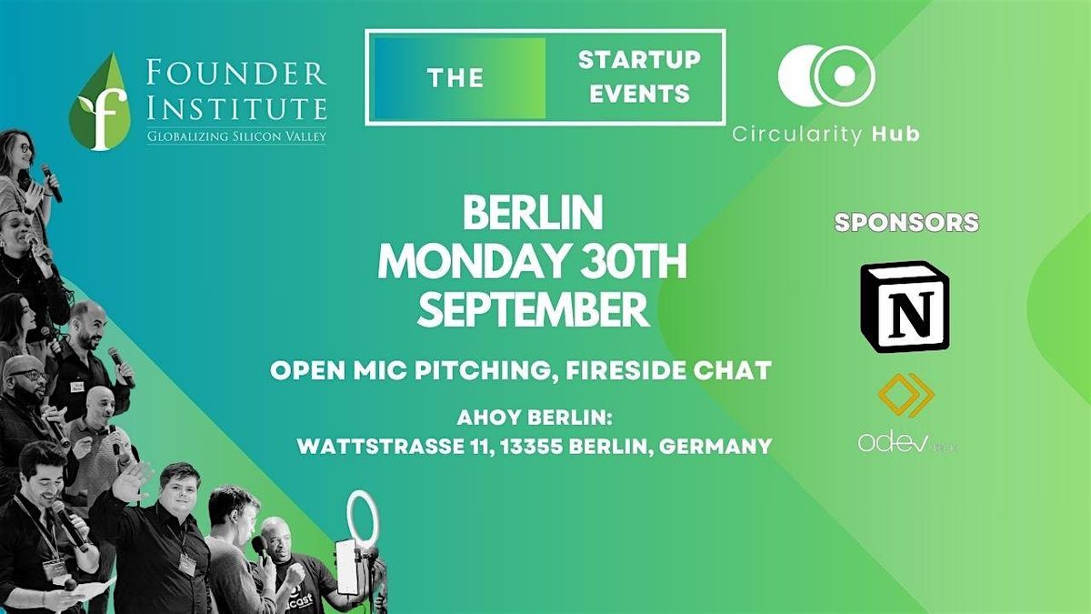 Startup Events Berlin - Networking, Investor Relations & Open-Mic  Pitching