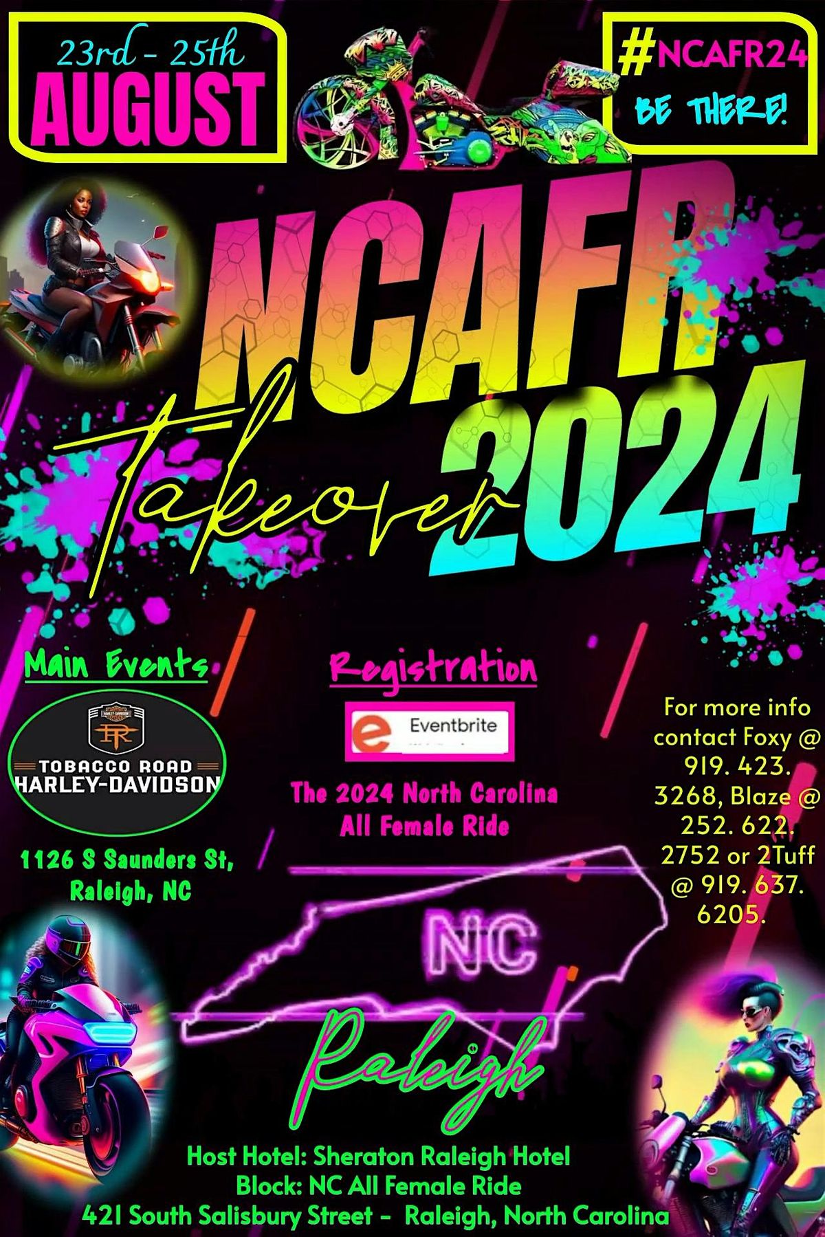 The 2024 North Carolina All Female Ride (Aug 23rd - Aug 25th)