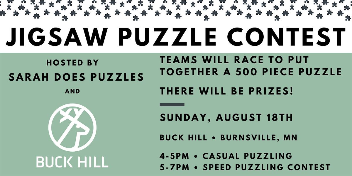 Jigsaw Puzzle Contest at Buck Hill with Sarah Does Puzzles - August 18