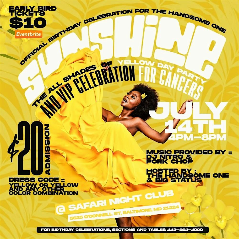 SUNSHINE: ALL SHADES OF YELLOW DAY PARTY