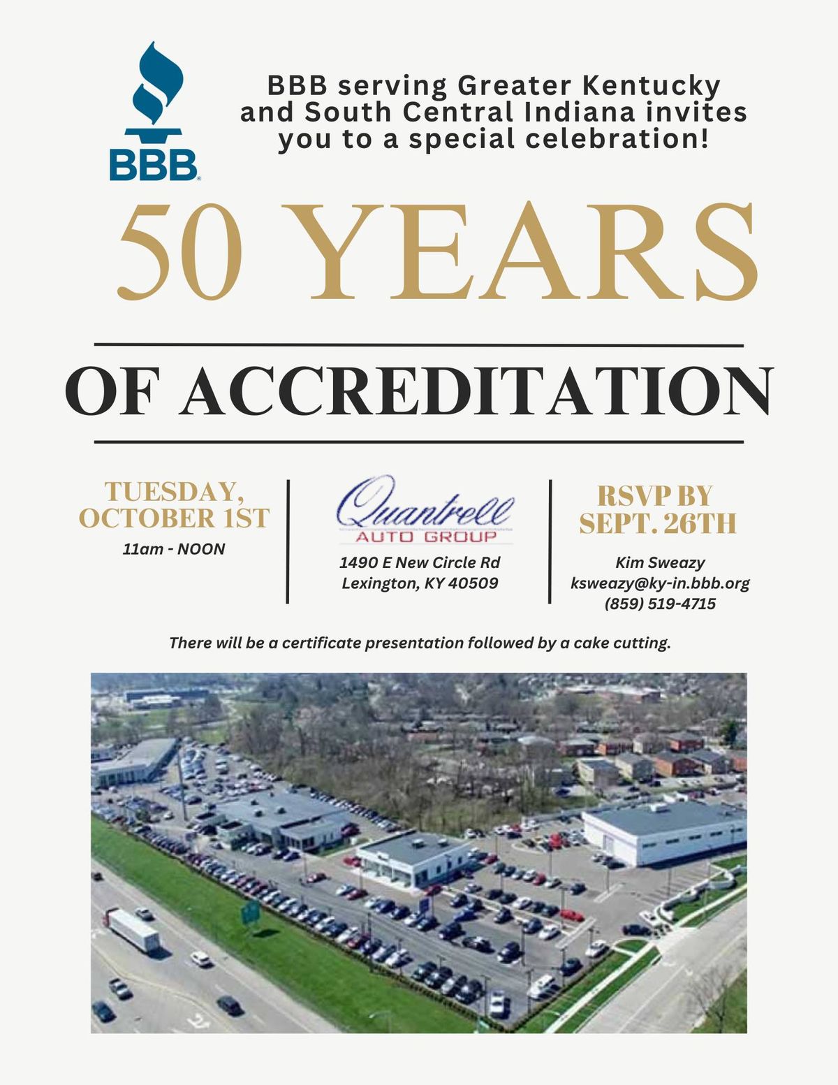 Celebrating 50 Years of BBB Accreditation @ Quantrell Auto Group