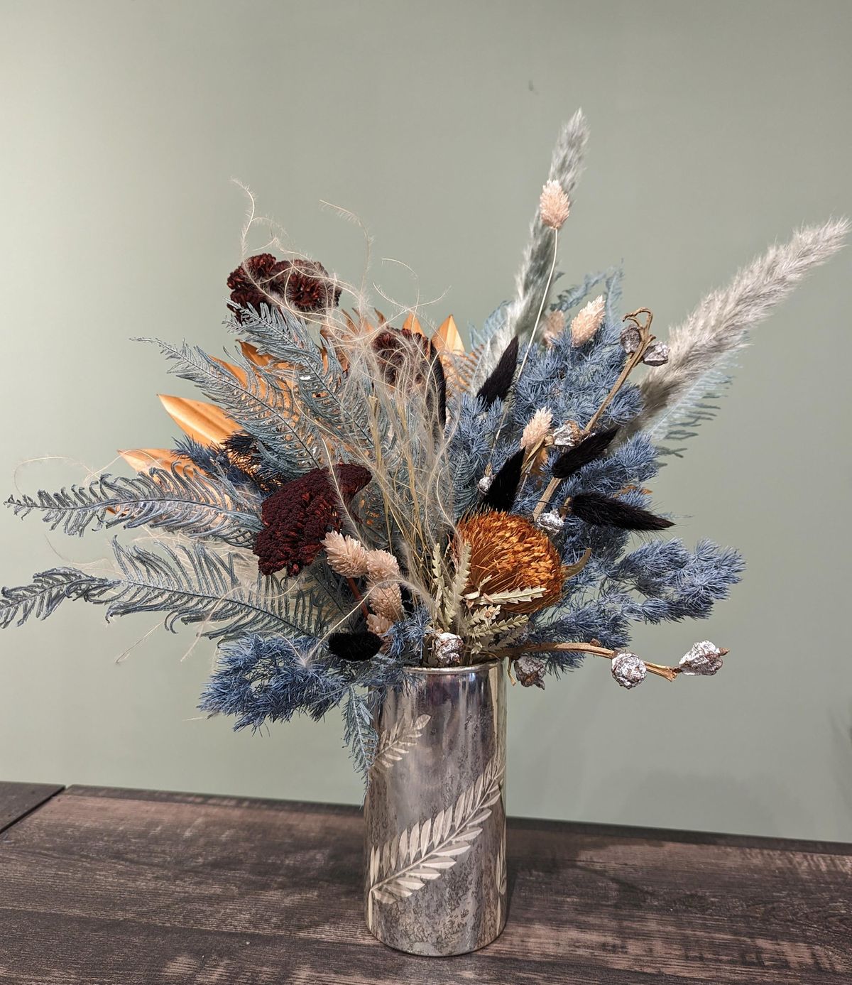 Bring Your Own Vase Dried Flower Arranging Class May 2023, Witch Hazel