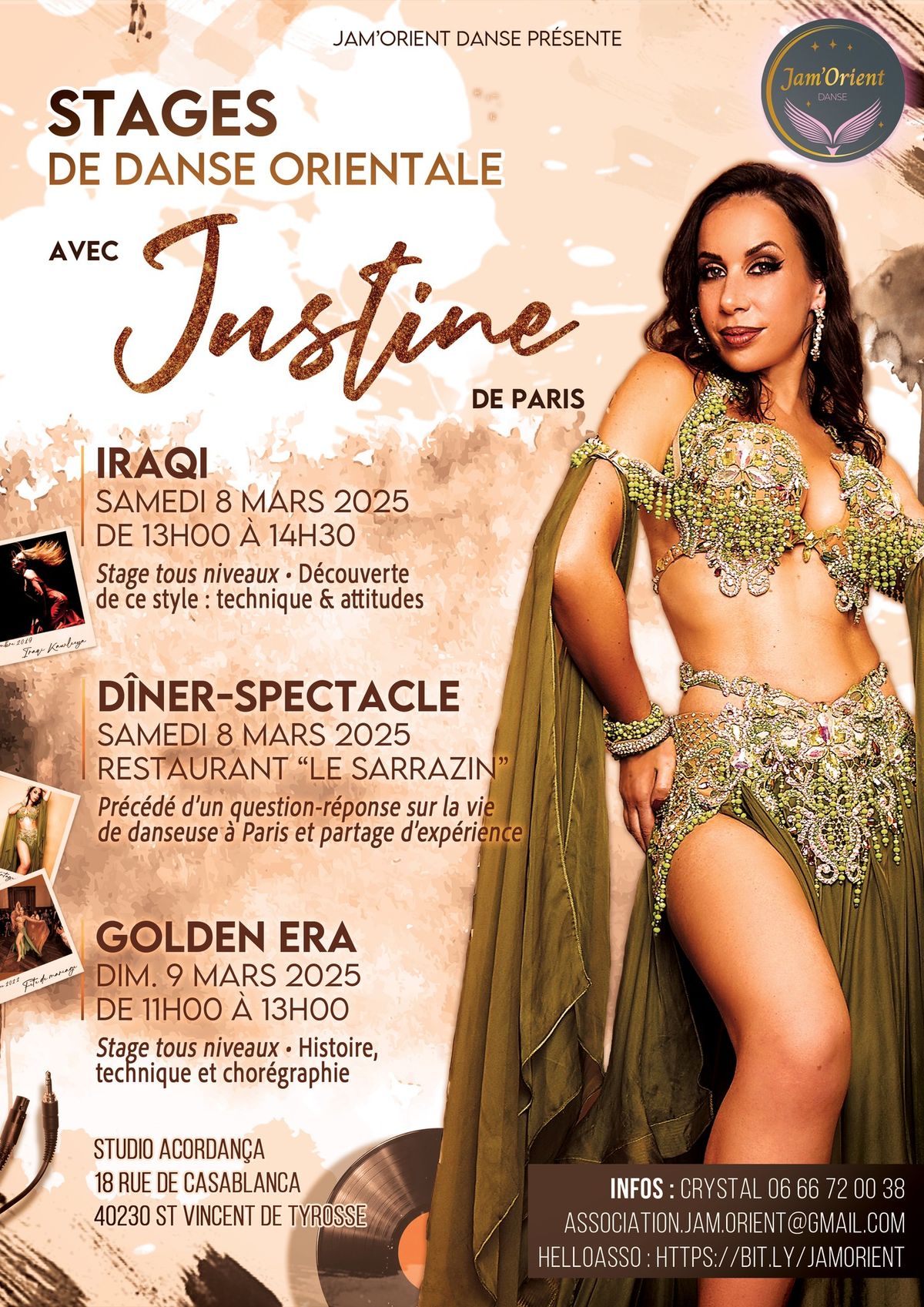 Week end de Danse Orientale avec JUSTINE DEROLEZ