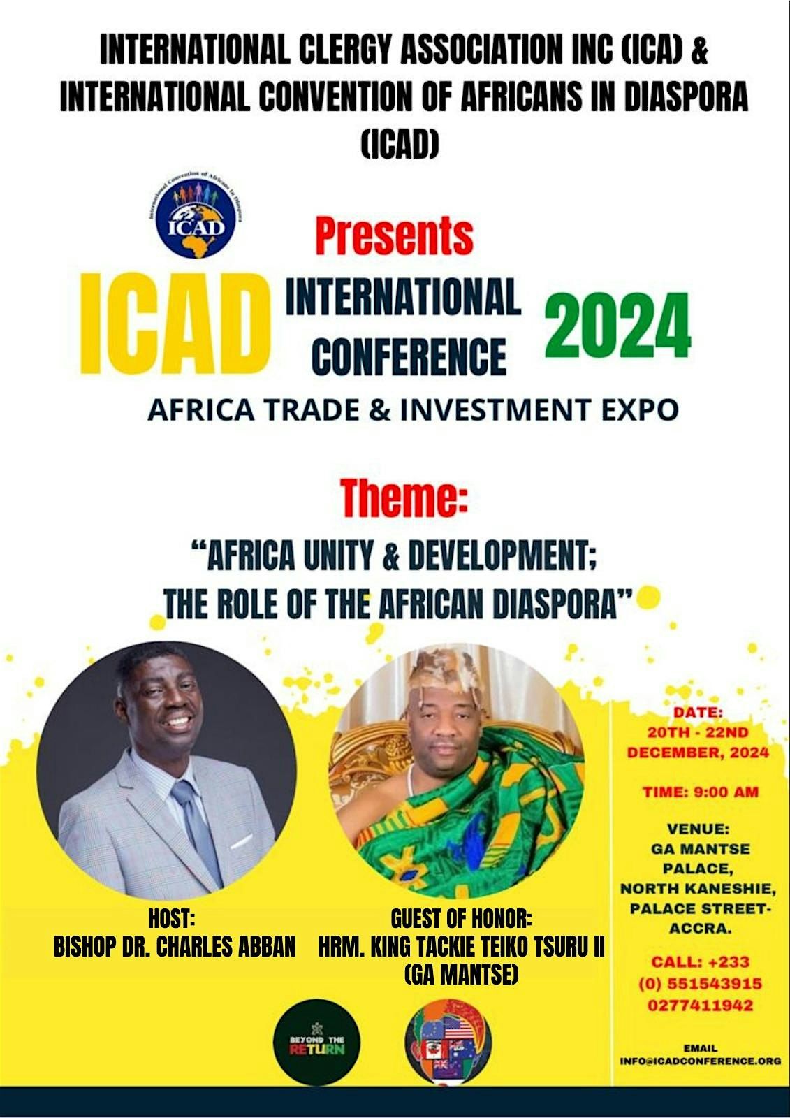 ICAD INTERNATIONAL CONFERENCE AND AFRICA TRADE& INVESTIMENT  EXPO 2024